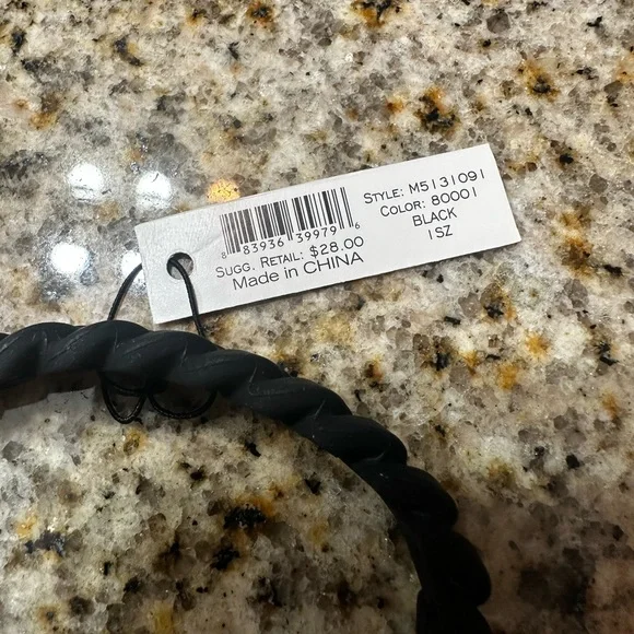 Marc Jacobs Black Braided Silicone Bracelet - Picture 2 of 3